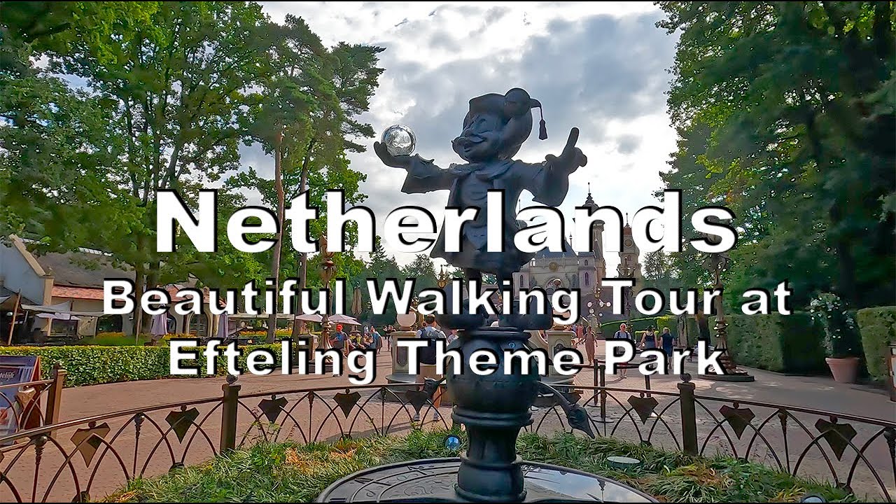 4K Beautiful Day at Efteling Netherlands Theme Park Walking Tour and Rides