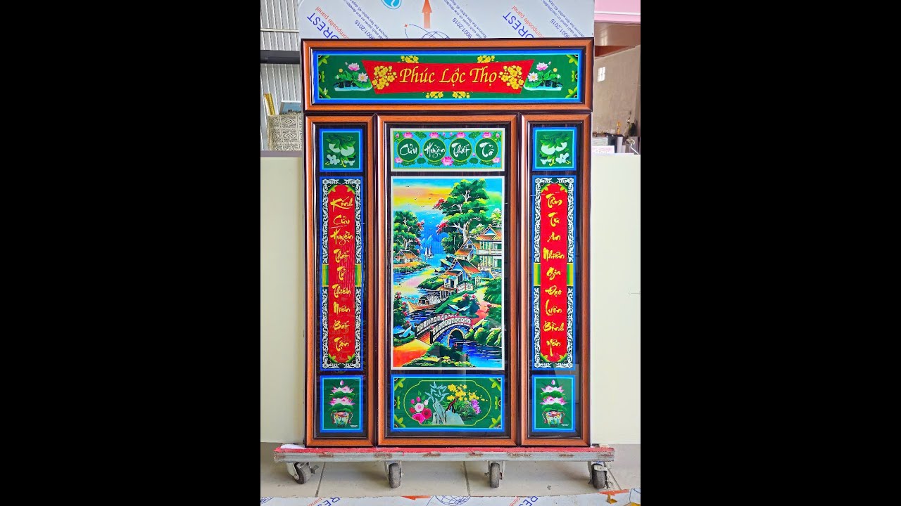 Tranh Thờ Cửu huyền Thất Tổ Bộ 4 tấm, Mẫu xưa H6  - Tranh Thờ Thành Tín 0902603113