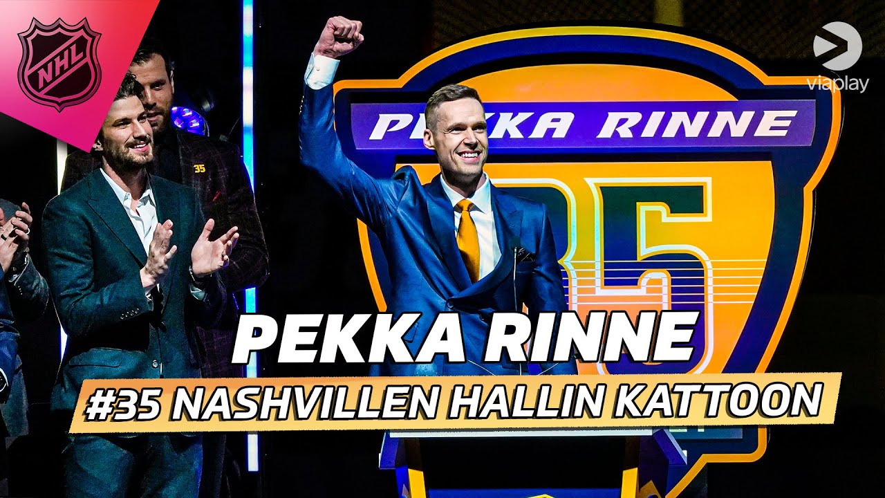 Pekka Rinteen paita Nashvillen hallin kattoon seurahistorian ensimm&auml;isen&auml; pelaajana