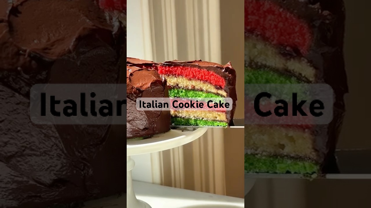 Italian Rainbow Cookie Cake