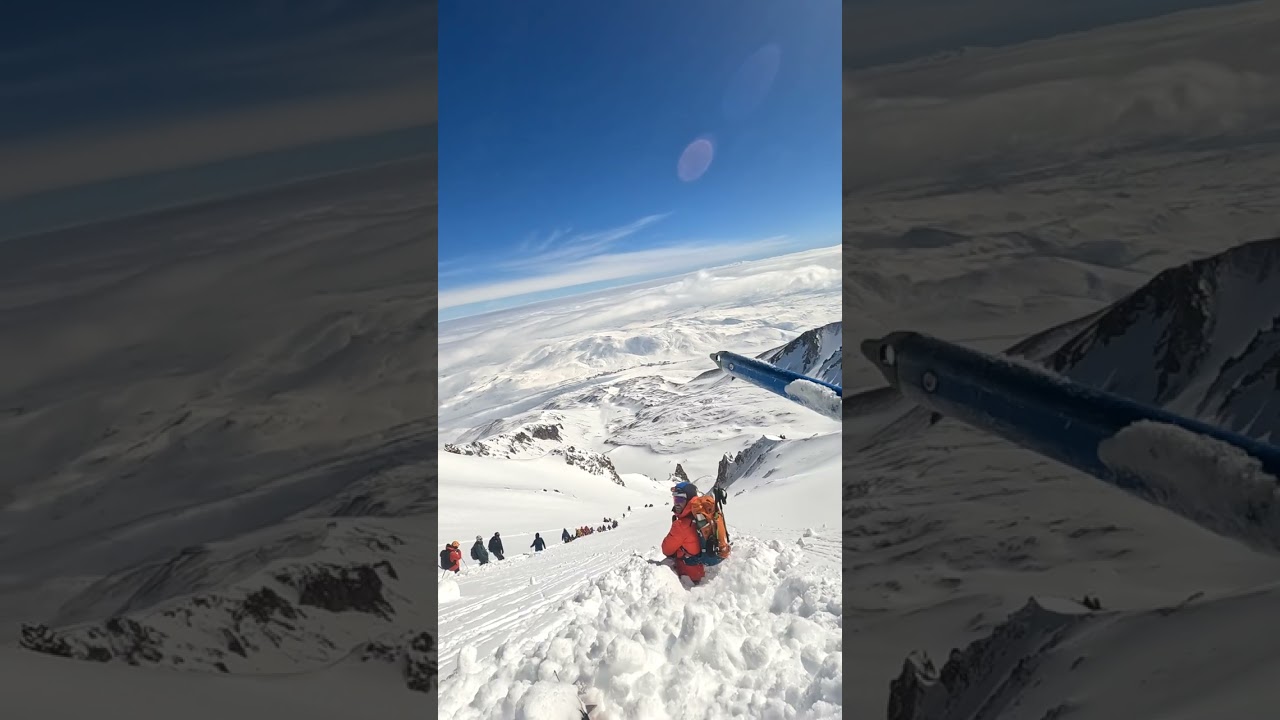 Erciyes Dağı'ndan kayarak indik