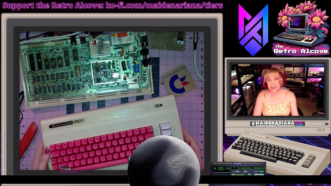 C64 Customization Part Three - Cleanup of my white and fuschia pink Commodore 64 and LED replacement
