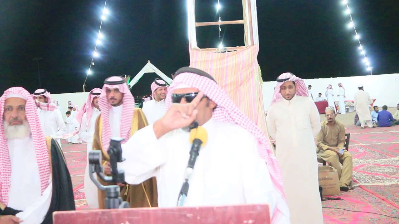 الشاعر مسعد ثبيت الحبيشي الجهني في حفل الشيخ ابو زامل عايض محمد الأشرف بمناسبة زواج أبنه خالد