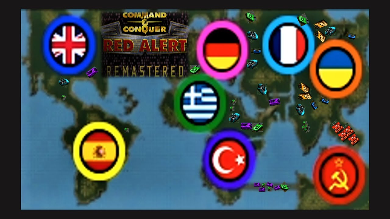 /Command & Conquer Red Alert Remastered/ (Skirmish) SOVIET UNION VS THE WORLD HARD AI 2VS6