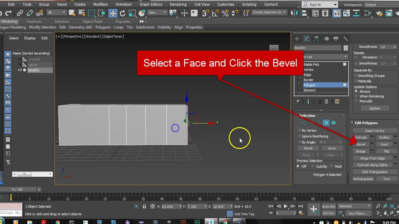 How To Use Editabe Poly in 3D Max 2018