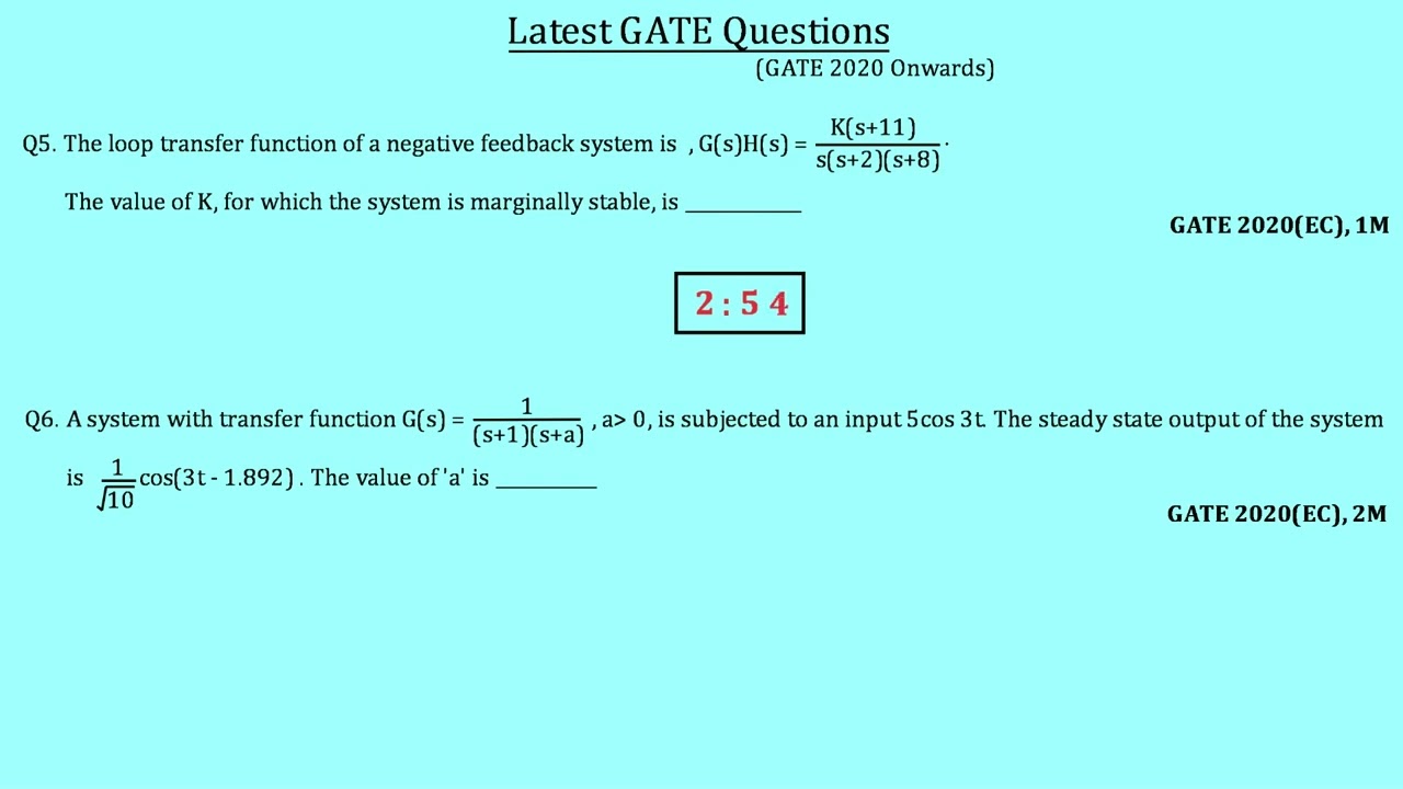 Practice Questions | GATE, ESE & Other Competitive Exams | PYQ - 6