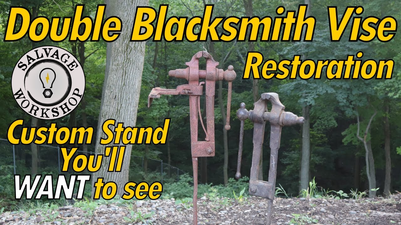 Vise RESTORATION & Custom Stand Build ~ Creating an AMAZING Blacksmith Vise Stand / Work Station!