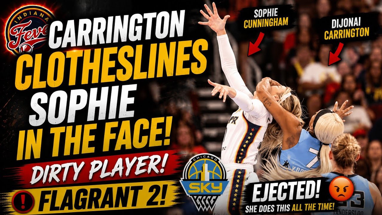Dijonai Carrington Tries To INJURE Sophie Cunningham With A DIRTY Foul