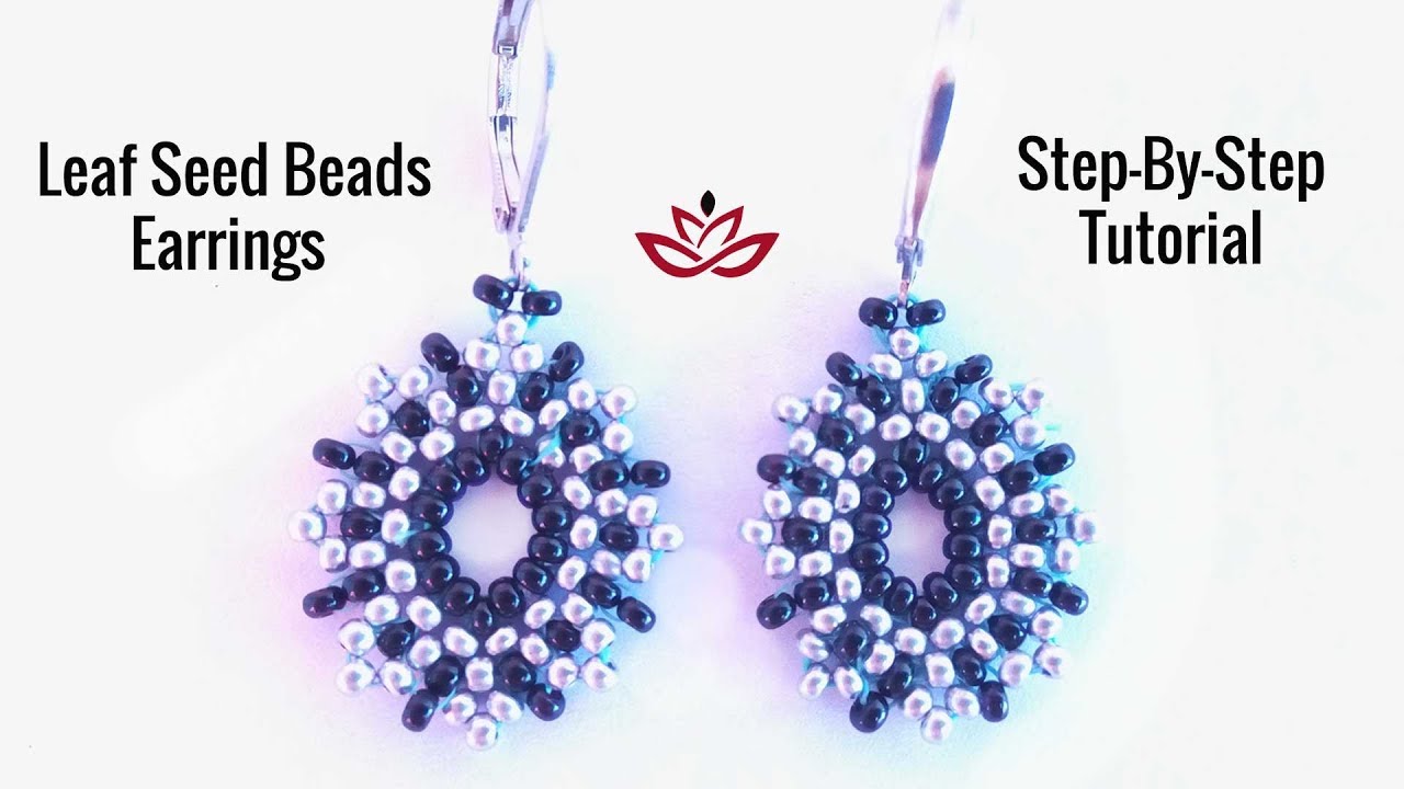 Leaf Seed Beads Earrings - Tutorial.  How to Make DIY Seed Beads Earrings?