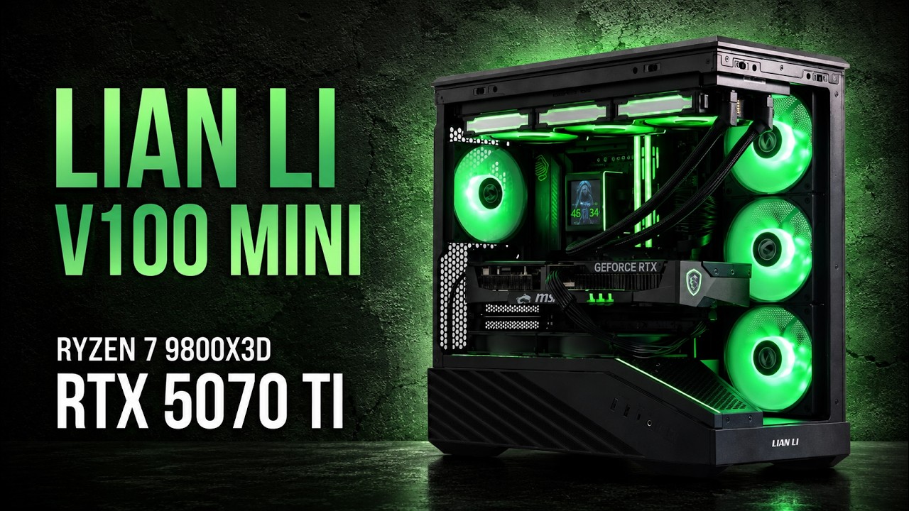 Lian Li V100 Mini micro ATX 4k Gaming Build | Ryzen 7 9800X3D | RTX 5070 Ti