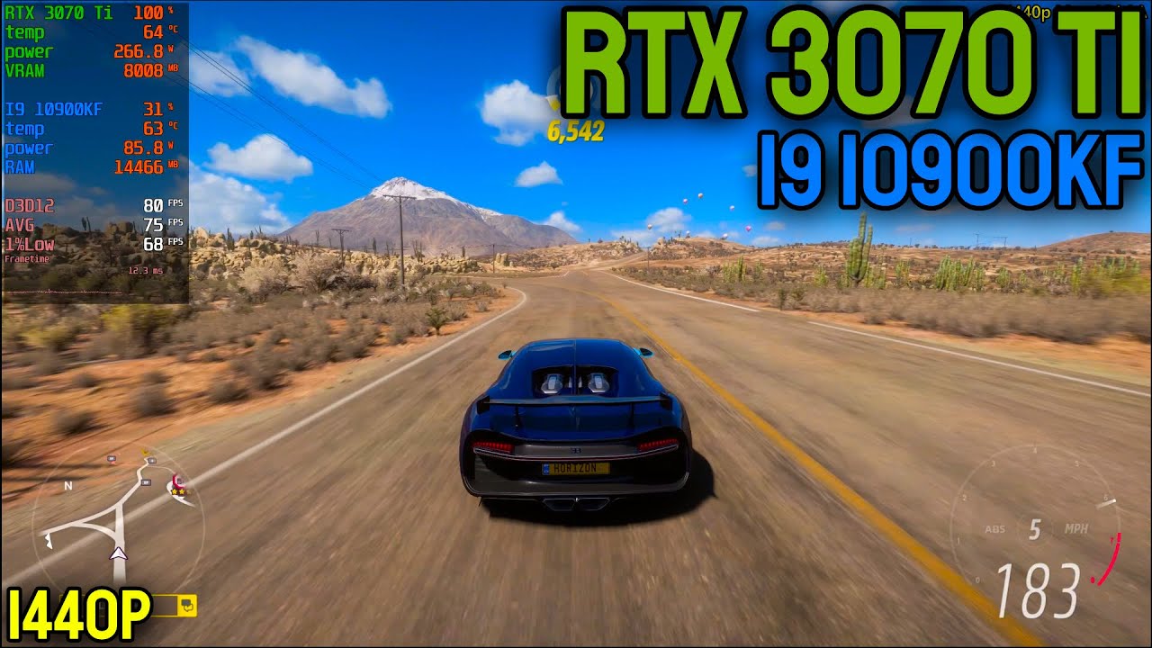 RTX 3070 Ti + I9 10900KF - Forza Horizon 5 - 1440p - All Settings