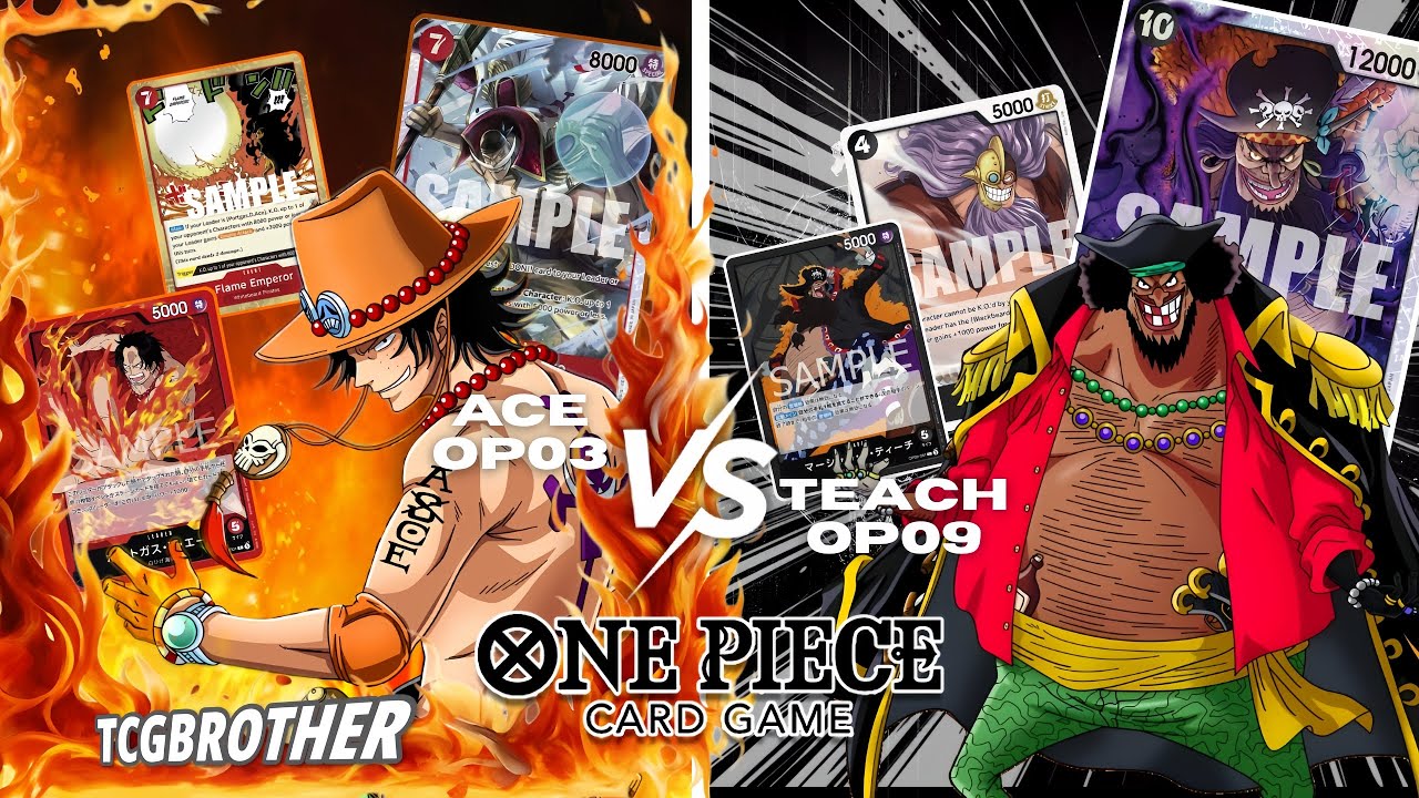 ACE OP03 VS TEACH (KUROHIGE) OP09 | DUEL PANAS API DAN KEGELAPAN | BAHASA | ONE PIECE TCG 