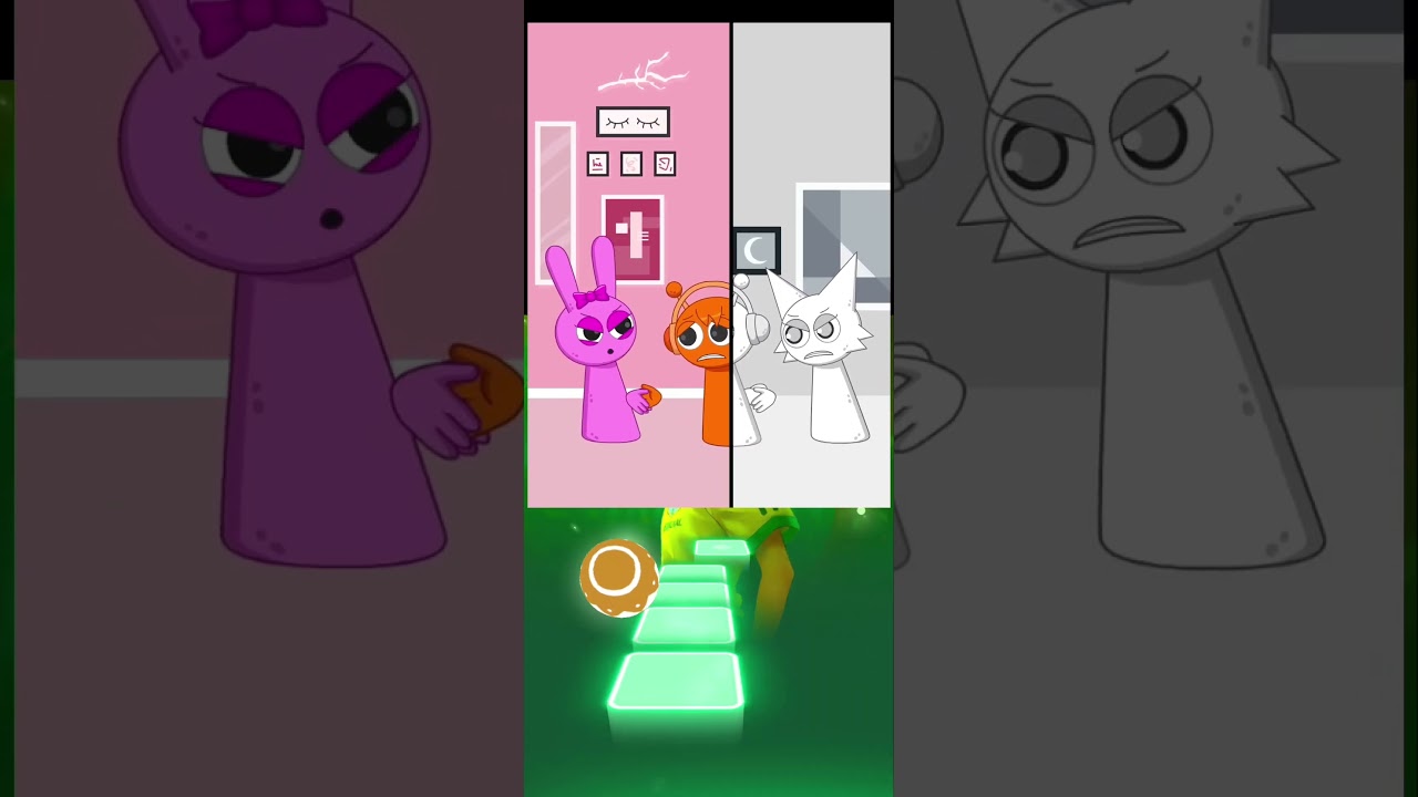 Pinki and Wenda Fighting Over Oren 😂 | Sprunki Animation #tileshop #sprunki #pinki #wenda #oren