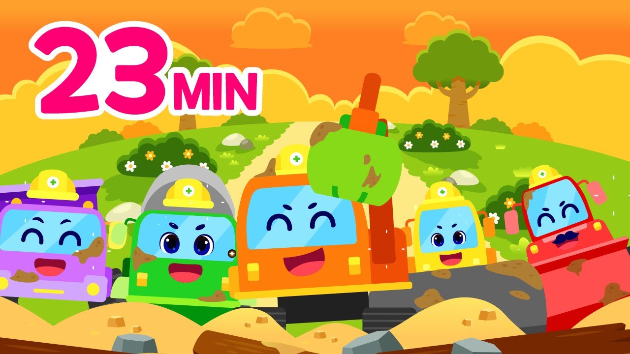 Construction Vehicles Compilation🚜🏗️ | Bulldozer, Excavator, Dump Truck, and More! | Lotty Friends