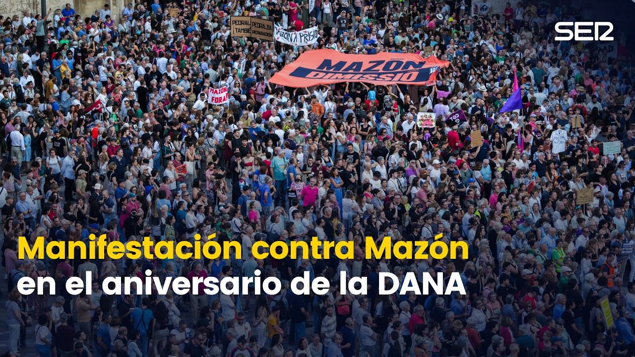 Manifestación contra Mazón en el aniversario de la DANA (25/10/2025)
