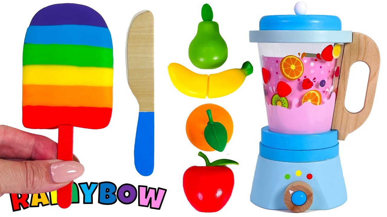 Crafting a Rainbow Popsicle with Toy Fruit
