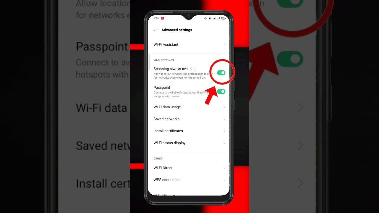 wifi scanner settings on 📲#tech #shorts #viral #reels