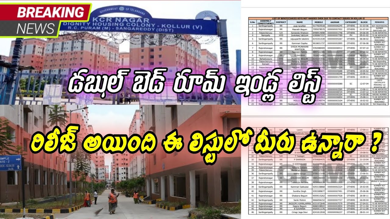 Dobulbedroom list release | indirammaillu list release 
