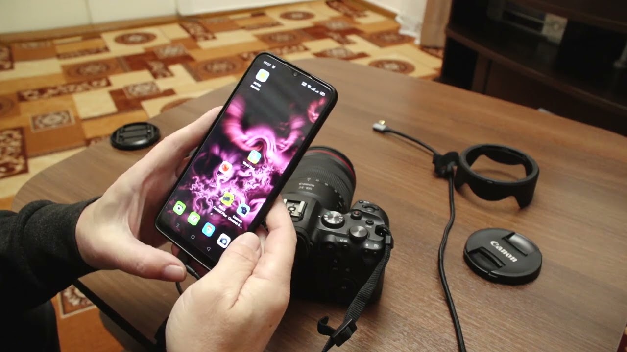 Canon R6, смартфон как монитор через Type-C