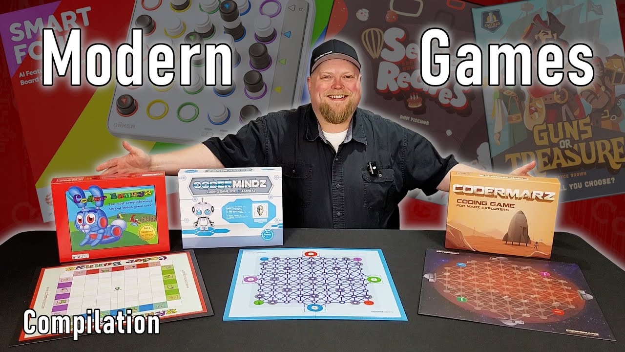 Modern Board Game Review Compilation - Smart Four, Secret Recipes, Coder Marz, Guns or Treasure