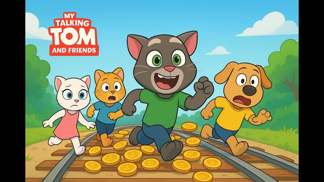 Talking Tom collected more coins 💰 than his friends!