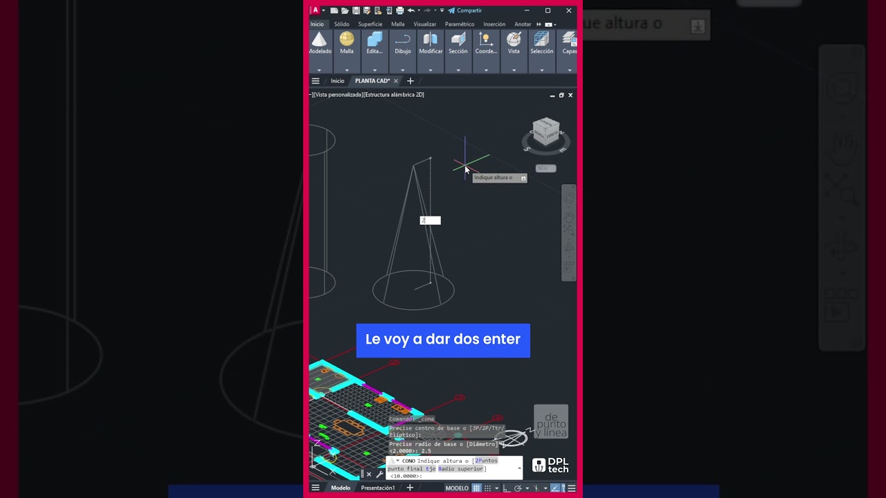 CAD 60 - Cómo crear Esfera, Cono y Pirámide en AutoCAD 3D Español | CURSO BÁSICO AUTOCAD 60