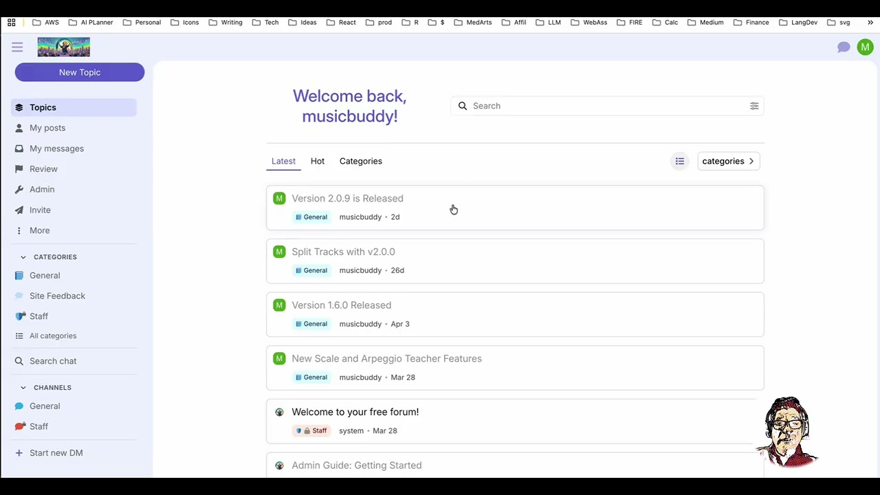 Report Bugs and Request Features/Enhancements with Music Buddy's new Discourse Channel.