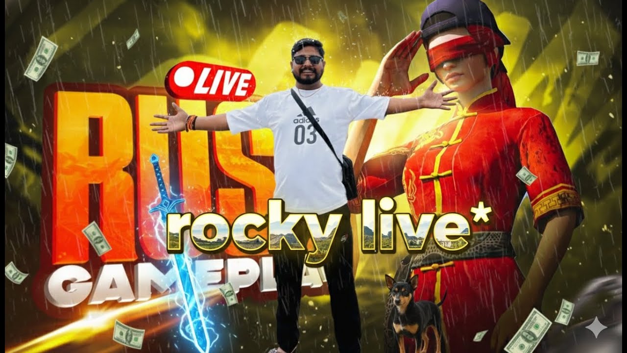 Rush game 🔥🔥🔥🔴rocky is live BGMI new update 🔴🥂