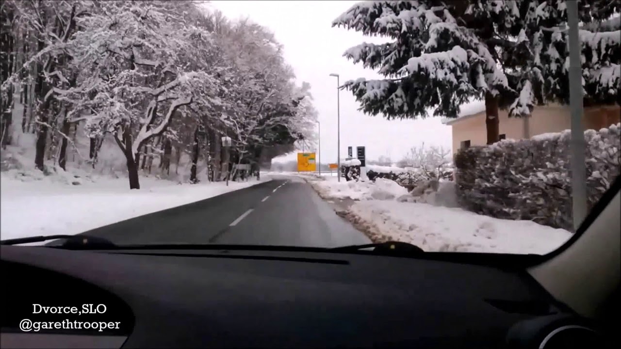 Slovenia | Obrežje-Brežice Drive | Winter Footage