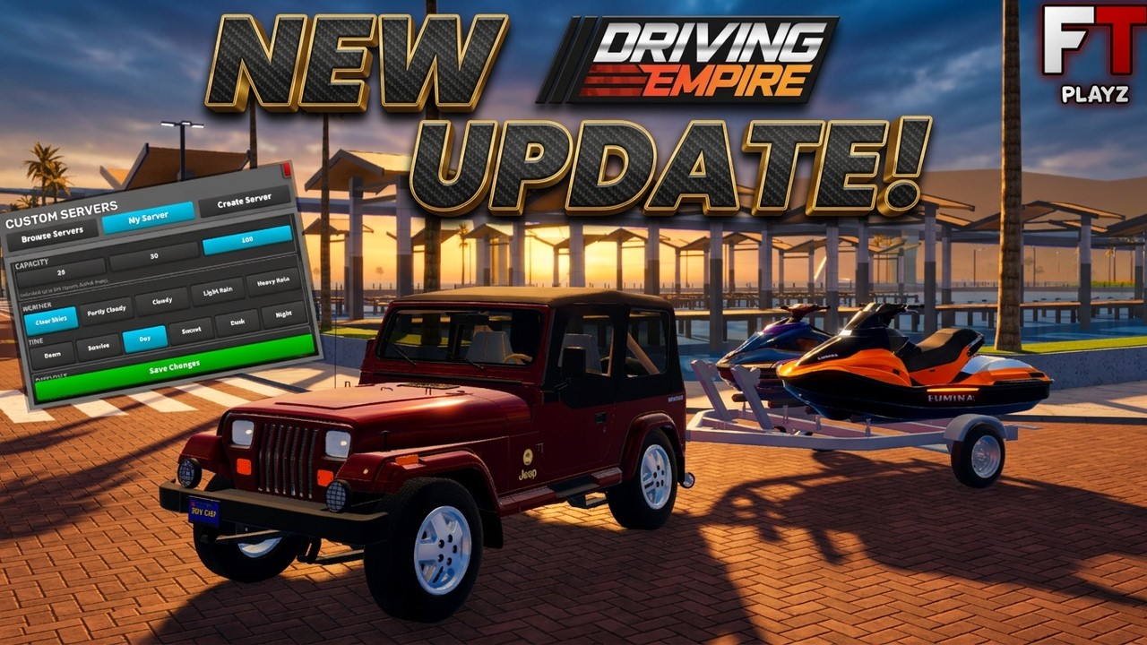 The NEW Driving Empire Update is HERE! (Custom Server & MORE!)