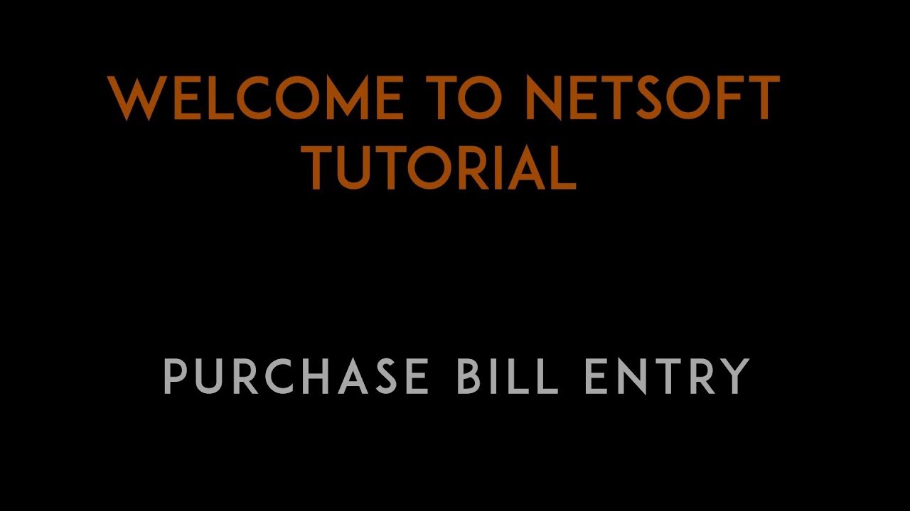 HOW TO CREATE VEHICLE PURCHASE BILL (NETSOFT)