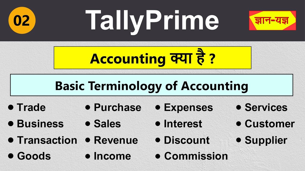 Basic Terminology of Accounting| Definition of Accounting,Transaction, Income,Expense| Tally Prime#2