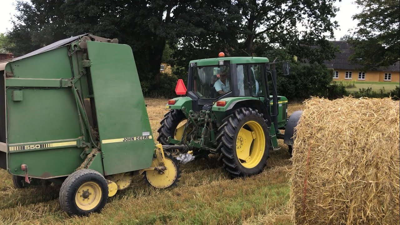 John Deere 550 rundballepresser & JD 6310 traktor