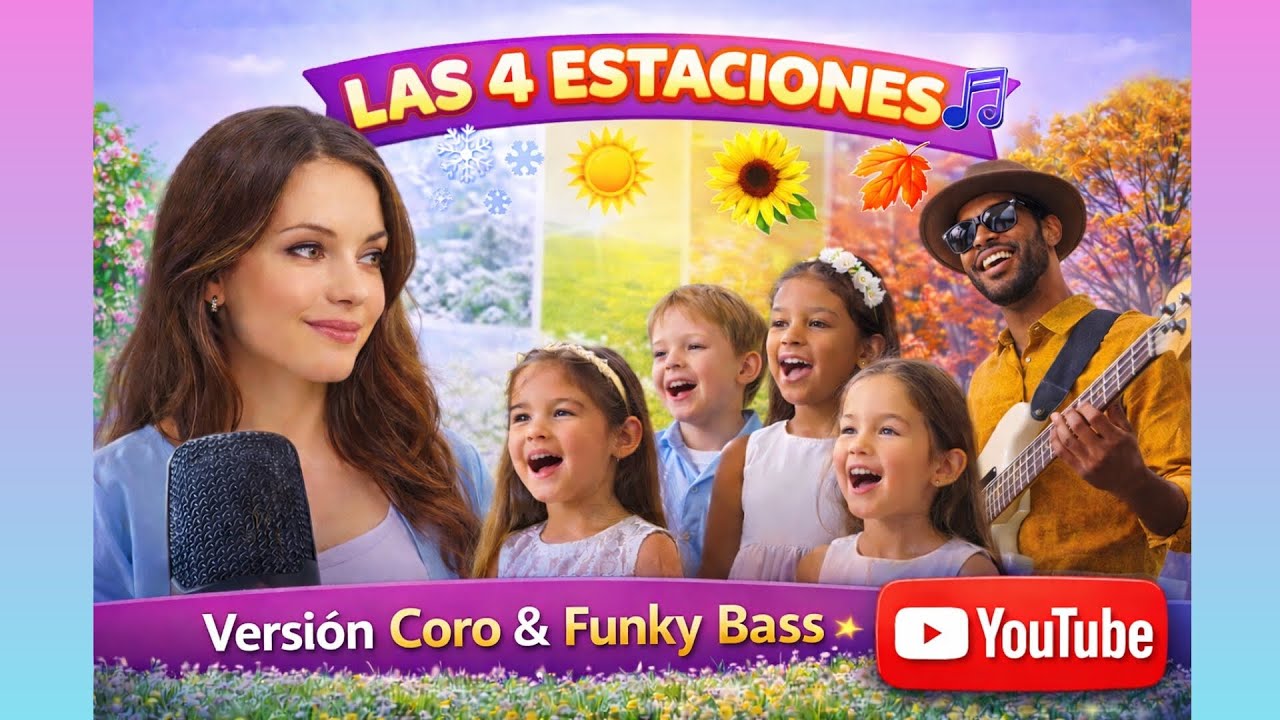 Las Cuatro Estaciones 🍃☀️🍂❄️ Blanca Star Olivera | c.3 & SUNO AI funky bass | Canci&oacute;n Educativa