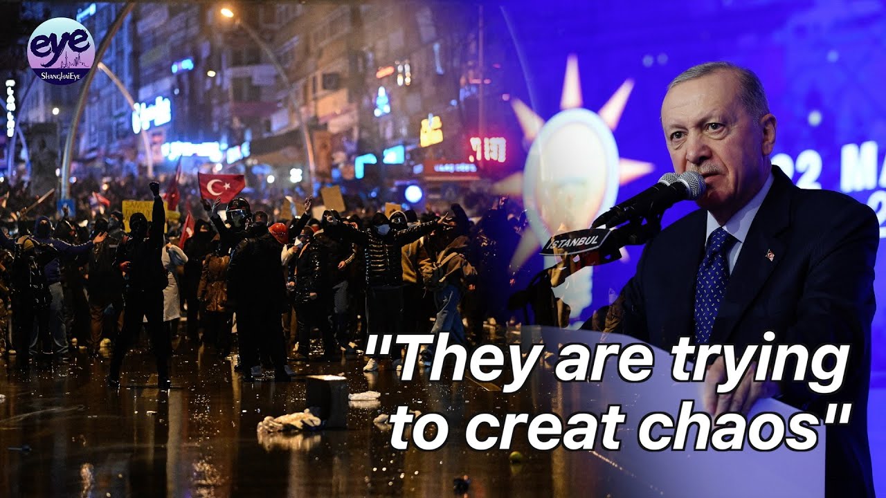Turkish rally upgraded after mayor's arrest; Erdogan accuses opposition of creating chaos