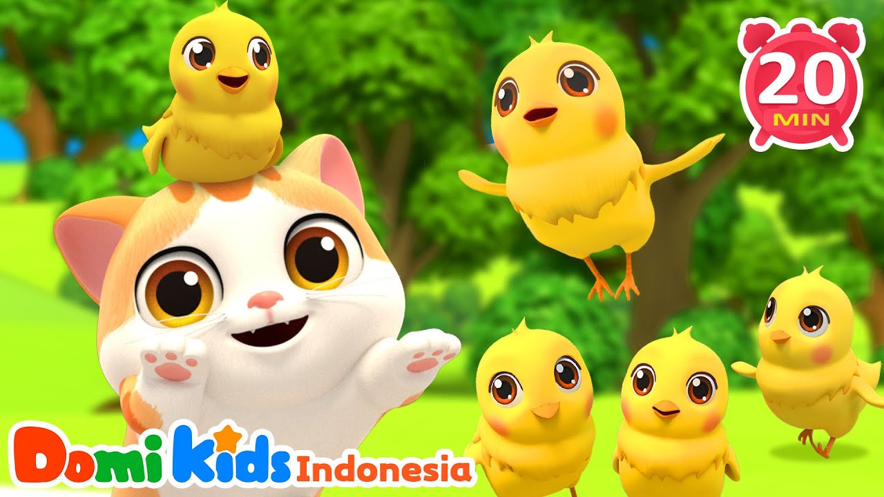 Lima Anak Ayam 🐣 | Koleksi Lagu Hewan untuk Anak | Domi Kids Pesta Hewan