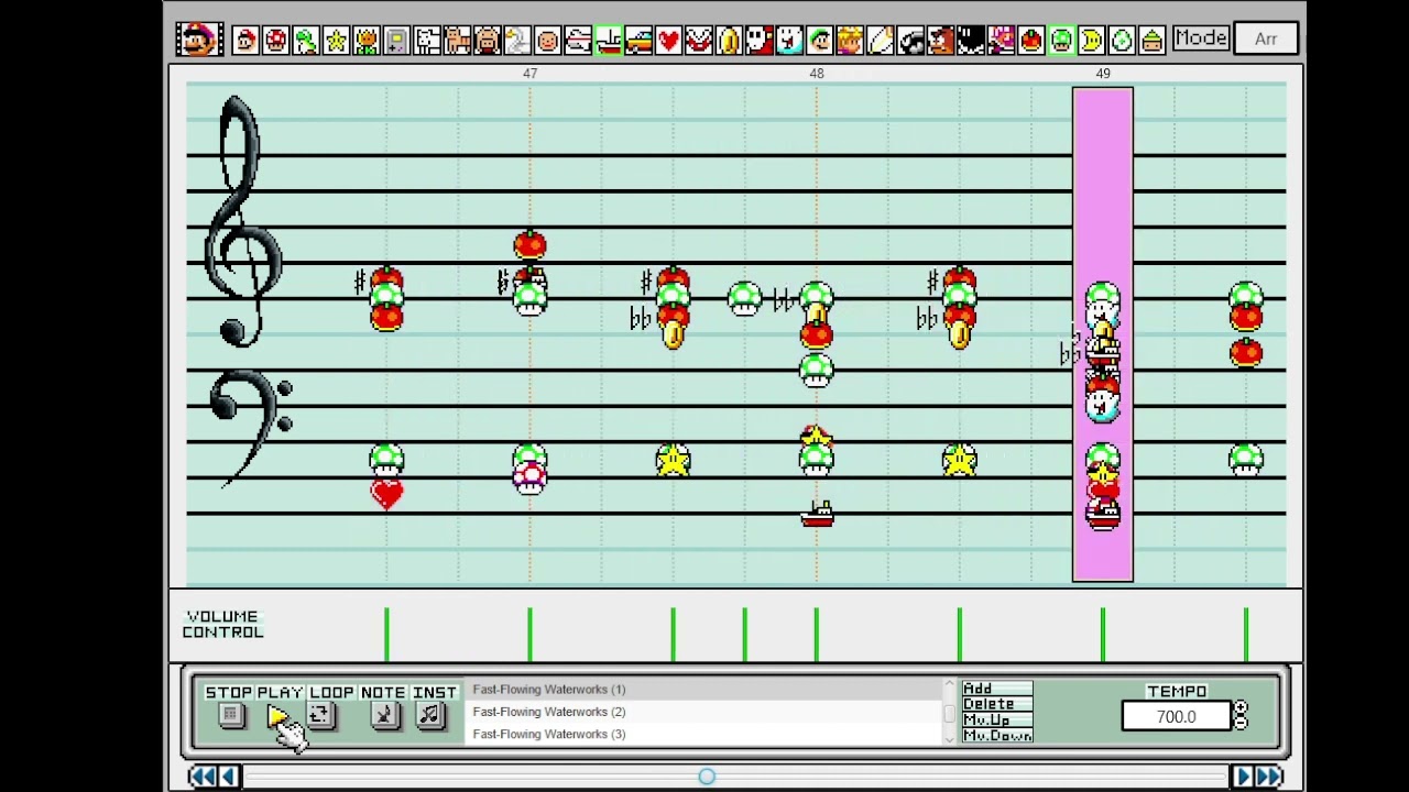 Mario Paint | Fast-Flowing Waterworks - Kirby and the Forgotten Land