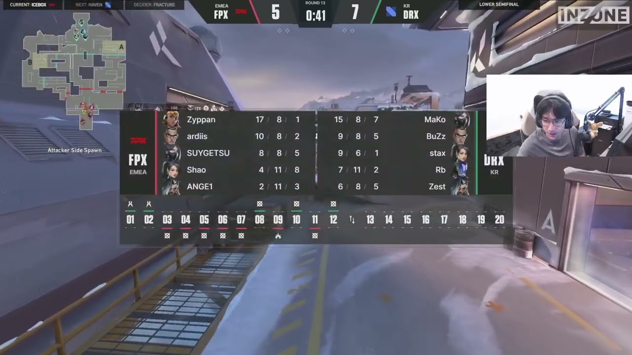 SEN TenZ reacts to FPX Zyppan 4 k against DRX