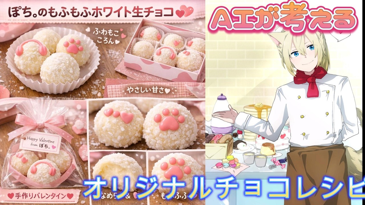 【バレンタイン企画】AIにオリジナルチョコレシピを考えてもらったよ！【Vtuber】