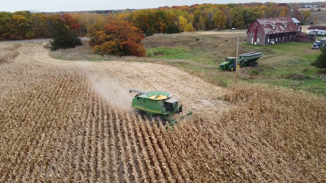 John Deere 9770 STS Combine with 8360 RT Tractor