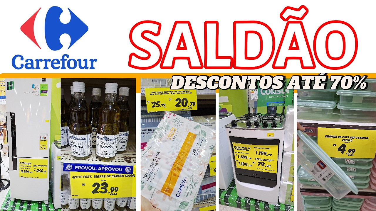 OFERTAS CARREFOUR -SUPER SALD&Atilde;O DE ELETROS, UTILIDADES DO LAR, CAMA, MESA E BANHO