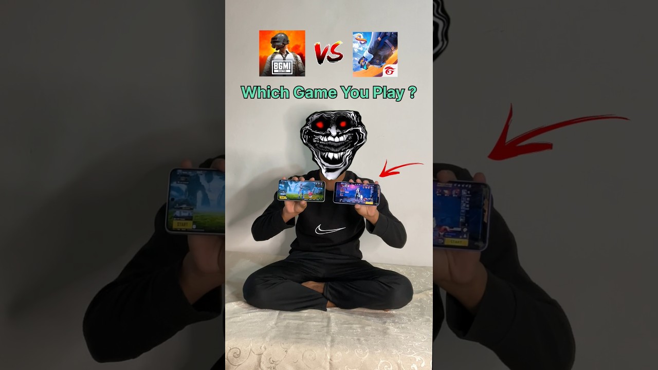 FreeFire vs PUBG ( BGMi ) 😈 Comment Your Favourite Game ? #freefire #shorts #viral #pubgmobile