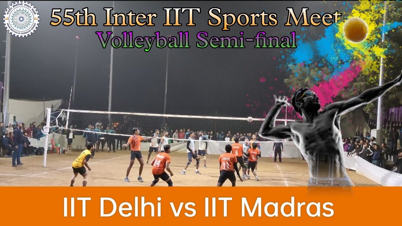 Volleyball 🏐 Semi-final IIT Delhi vs IIT Madras | 55th Inter IIT Sports Meet #volleyball #iitr