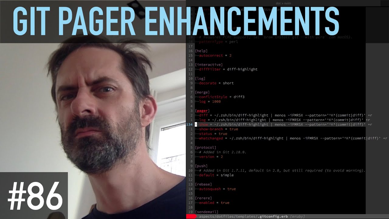 Screencast #86: Git pager enhancements