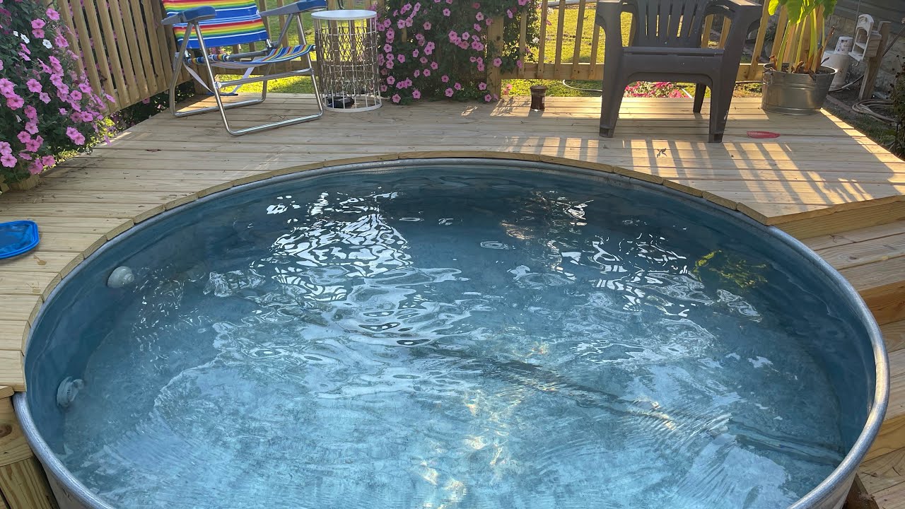Cleaning your stock tank pool the easy and inexpensive way!