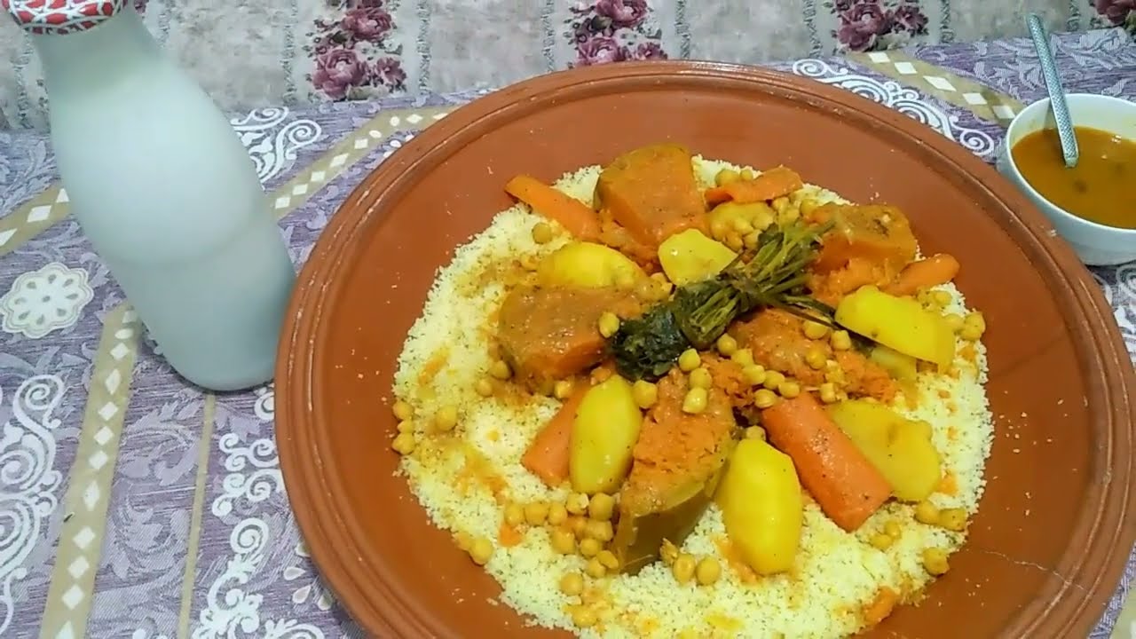 كسكس بالسميدة الغليظة صحي متشبعوش منو والمذاق ياسلام😋