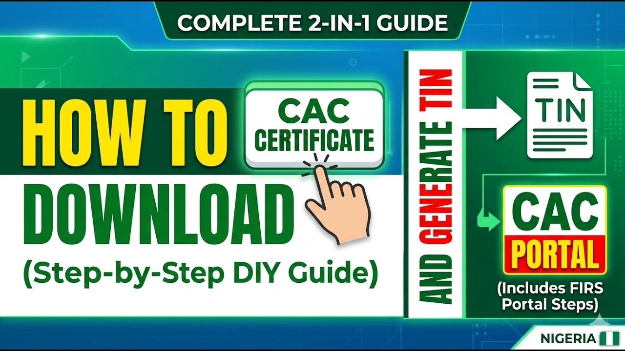HOW TO DOWNLOAD CAC CERTIFICATE AND HOW TO GENERATE TIN. Fourth Step.