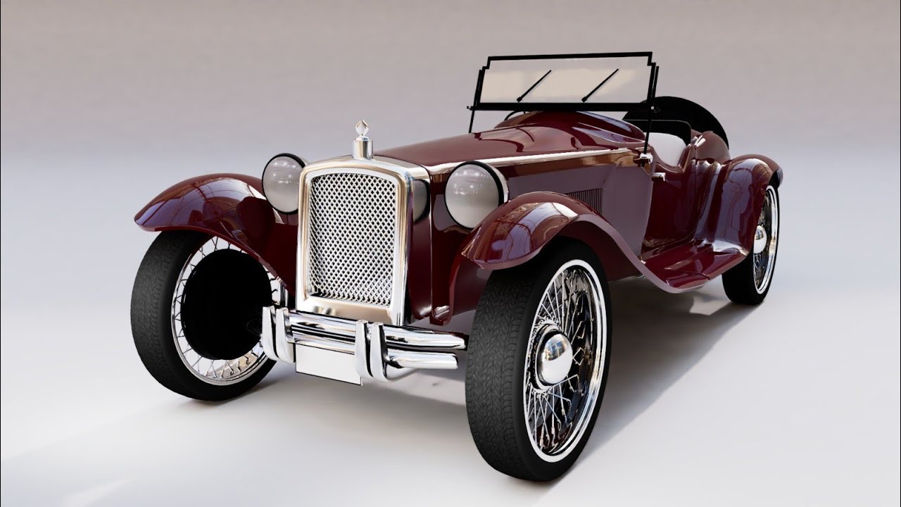 Vintage car modelling in Autodesk Maya