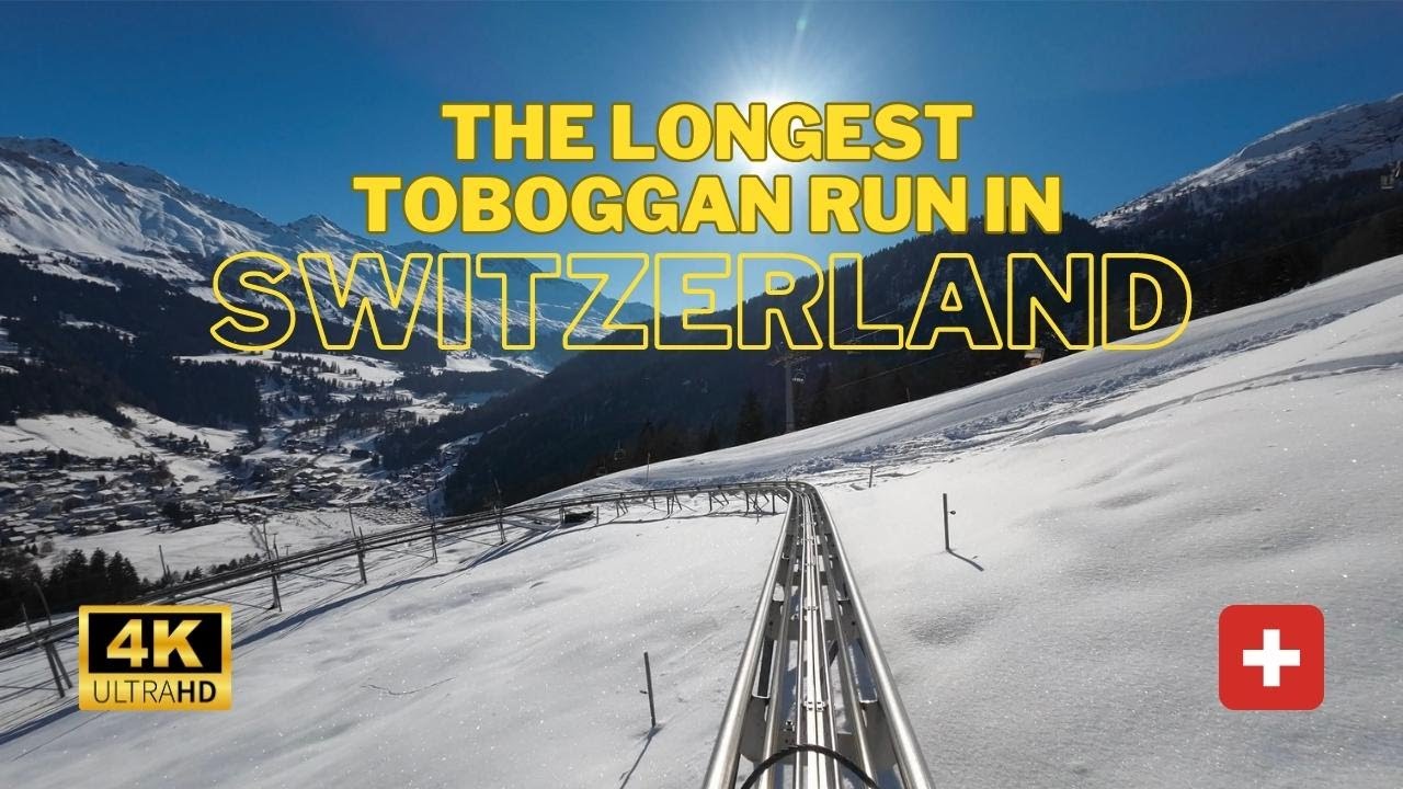 ALPINE MOUNTAIN COASTER - CHURWALDEN PRADASCHIER SWITZERLAND - (Rodelbahn) Toboggan Run (4K)