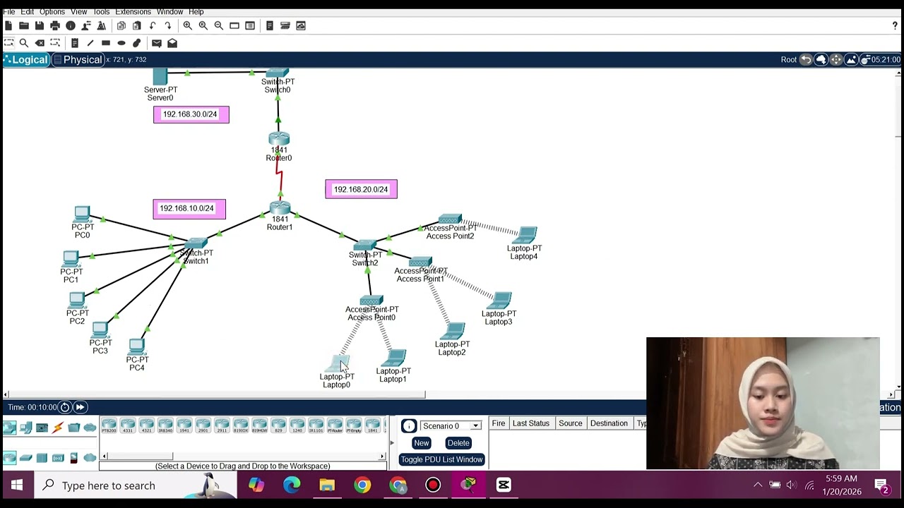 UAS SISTEM JARINGAN KOMPUTER MENGGUNAKAN CISCO PACKET TRACER